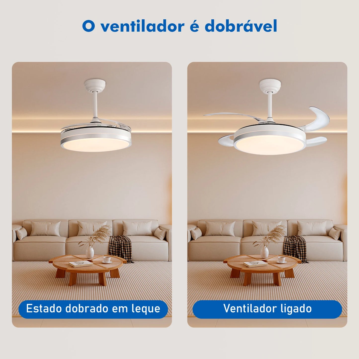 Ventilador de teto com luz