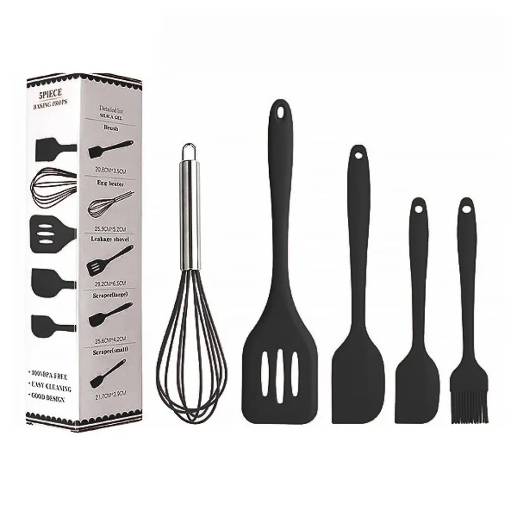 5 Kitchen Utensils Kit-Assorted Colors-Tough and Modern Design