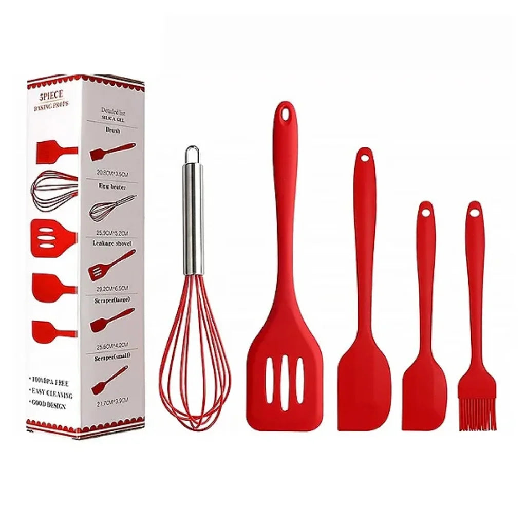 5 Kitchen Utensils Kit-Assorted Colors-Tough and Modern Design