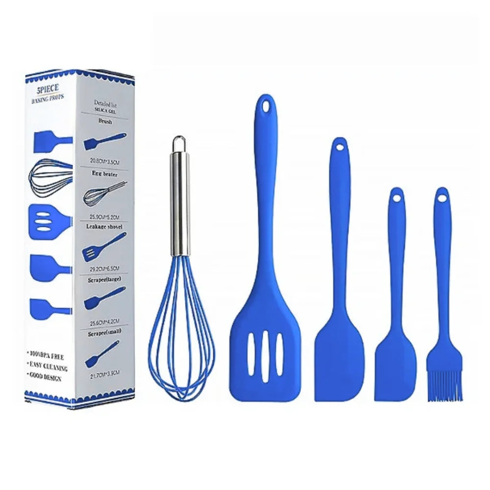 5 Kitchen Utensils Kit-Assorted Colors-Tough and Modern Design