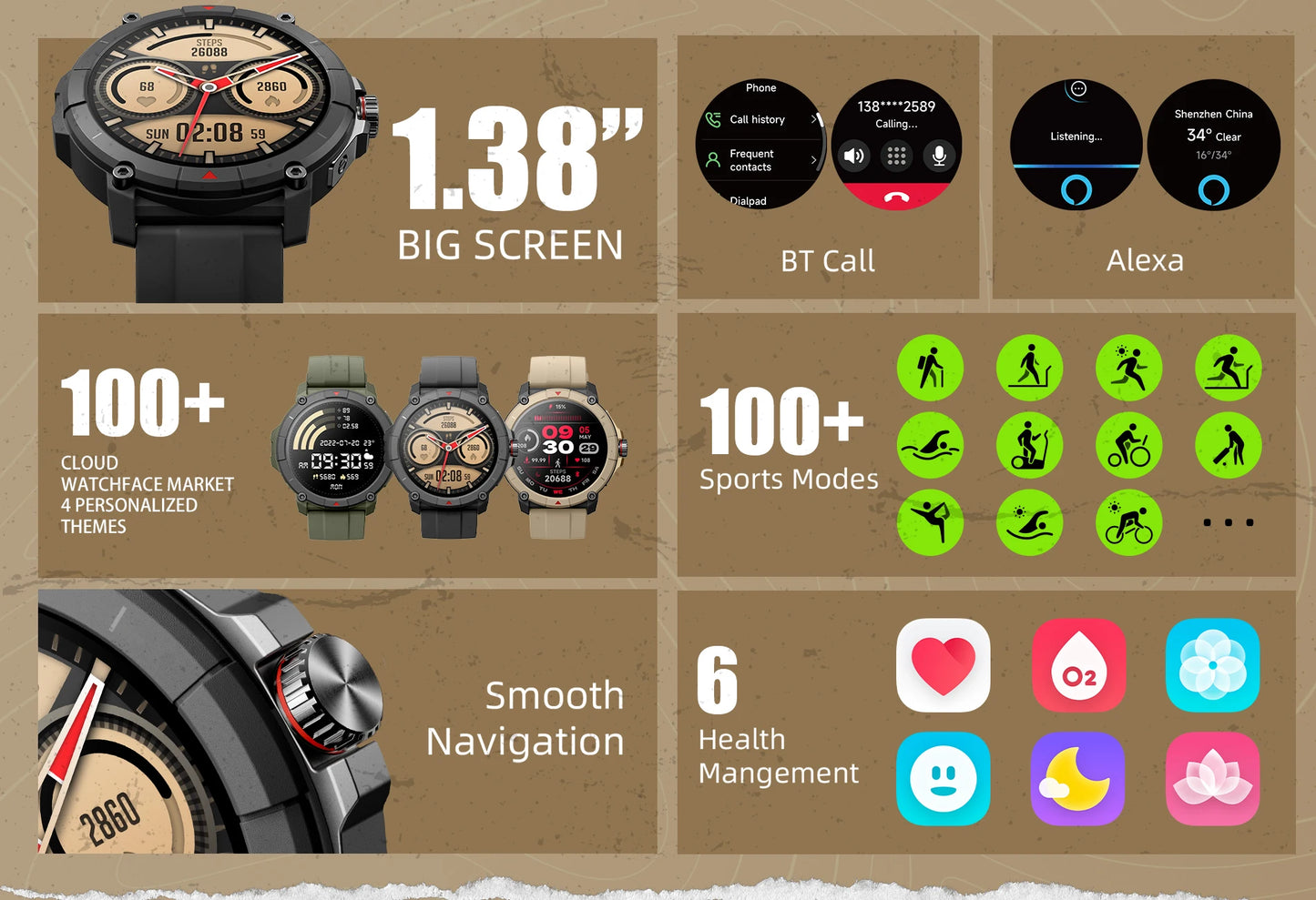 Smartwatch Relógio Masculino  Tela Ultra HD