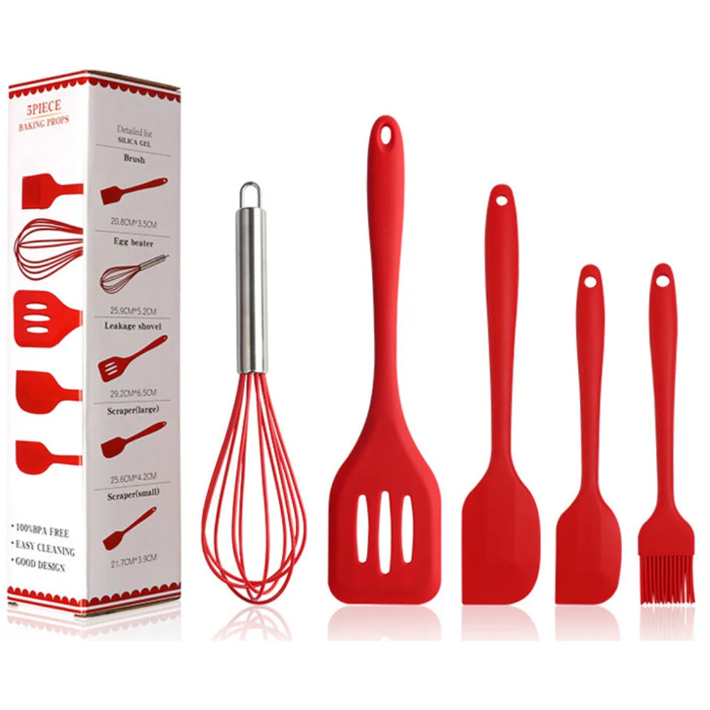 5 Kitchen Utensils Kit-Assorted Colors-Tough and Modern Design