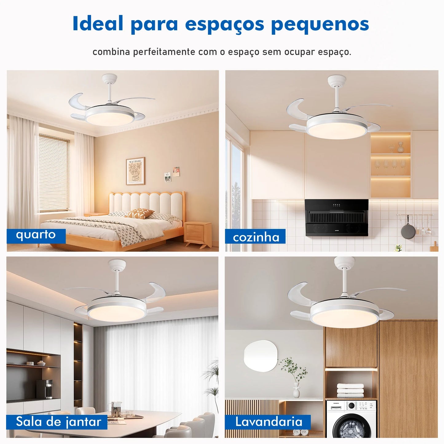 Ventilador de teto com luz