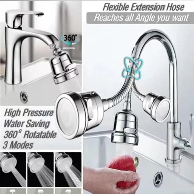 2/3 Modes Sink Faucet 360 Degree Rotation Filter Extension Tube Shower Water Saving Tap Universal Kitchen Gadgets Accessories