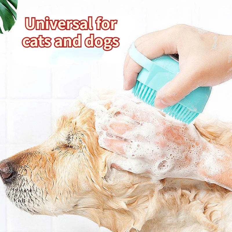 Bathroom Puppy Big Dog Cat Bath Massage Gloves Brush Soft Safety Silicone Pet Accessories for Dogs Cats Tools Mascotas Products