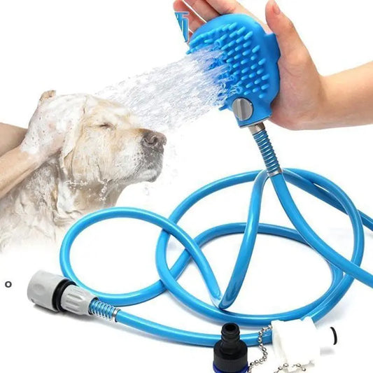 Pet Shower Nozzle Silicone Massage Tool Suitable For Indoor And Outdoor Use, Multi-functional Cat And Dog Shower Nozzle Massage