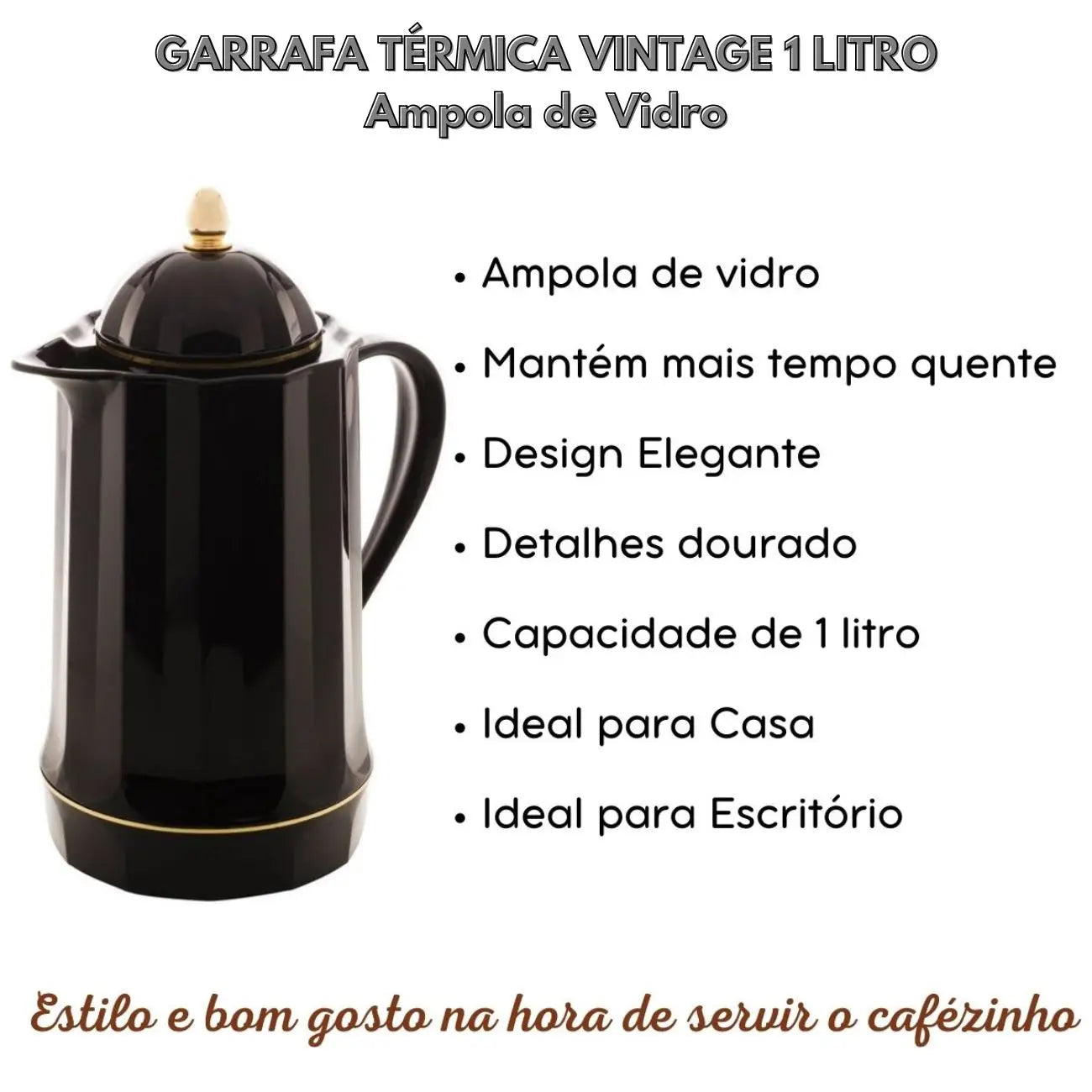 Garrafa térmica vintage clássica