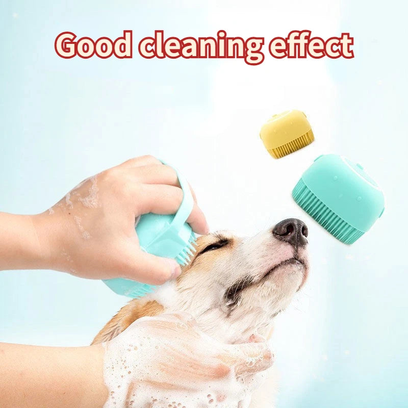 Bathroom Puppy Big Dog Cat Bath Massage Gloves Brush Soft Safety Silicone Pet Accessories for Dogs Cats Tools Mascotas Products